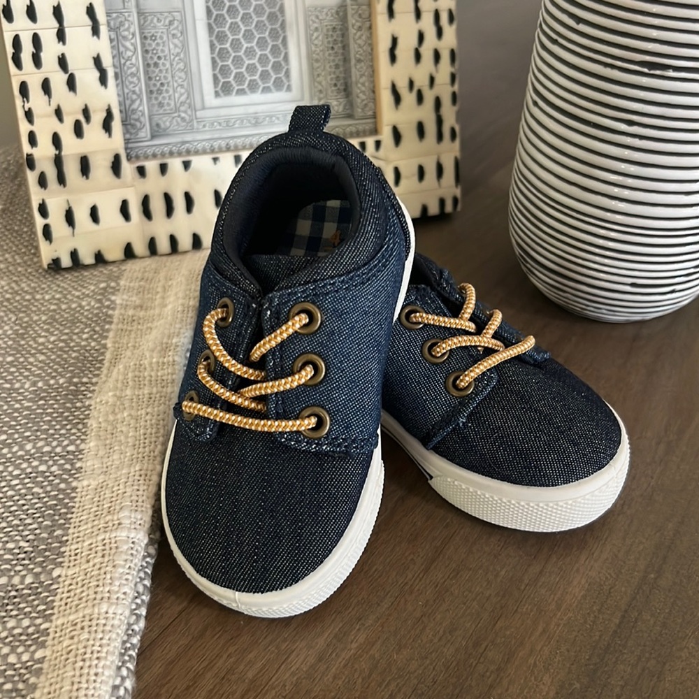 Carter’s blue Jean with lace toddler boys sneakers